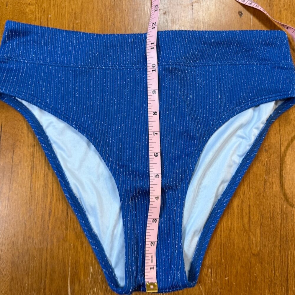 NWT Cupshe Royal Blue Sparkle Tankini Set Size M | Tummy Control - Picture 6 of 9